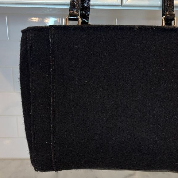 Kate Spade Purse Handbag Quinn Beantown Wool Button Satchel Pocketbook - Picture 5 of 16